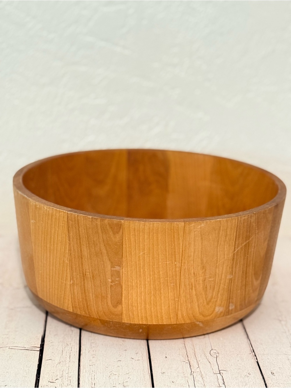 Vintage Crate & Barrel John McLeod Wooden Serving Bowl 11” Vermont USA